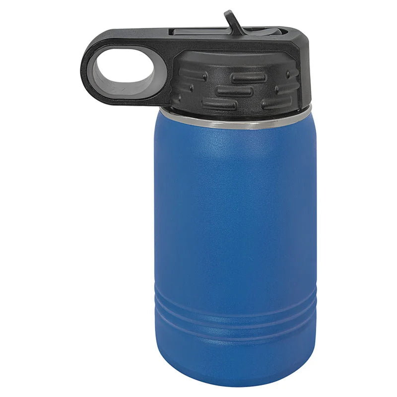 blue water bottle